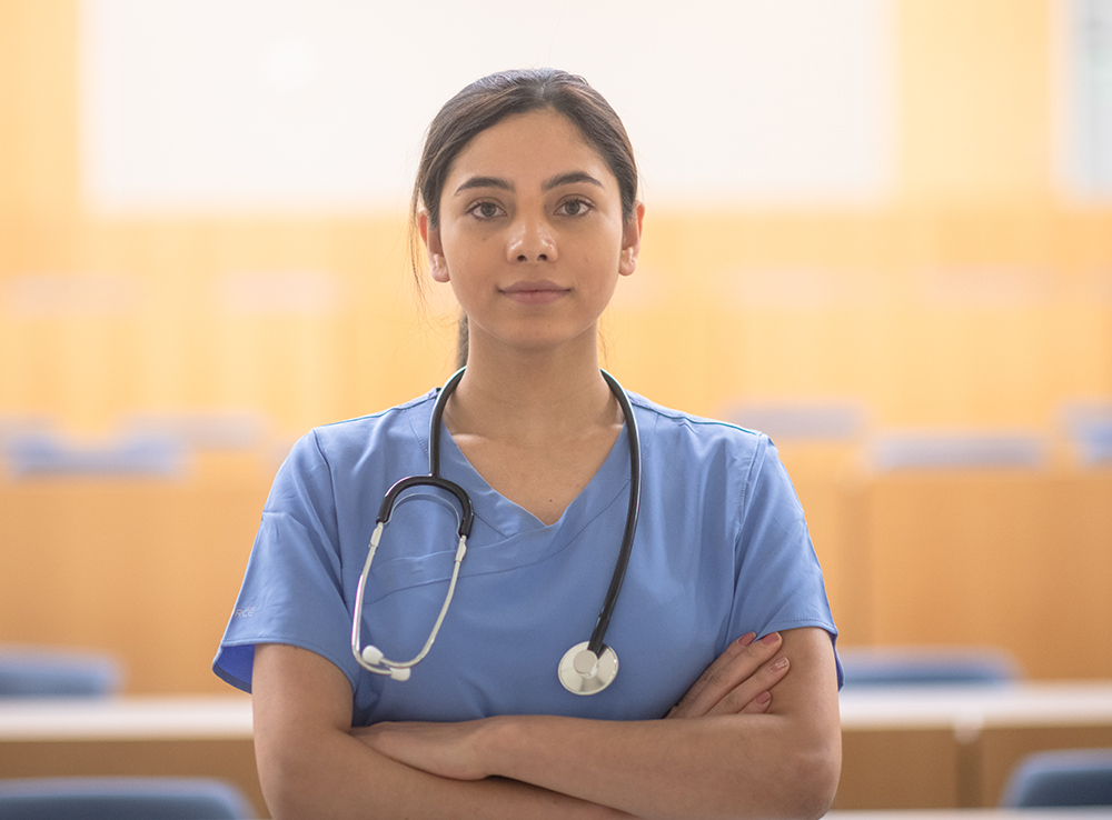 Female Medical Student Portrait stock photo