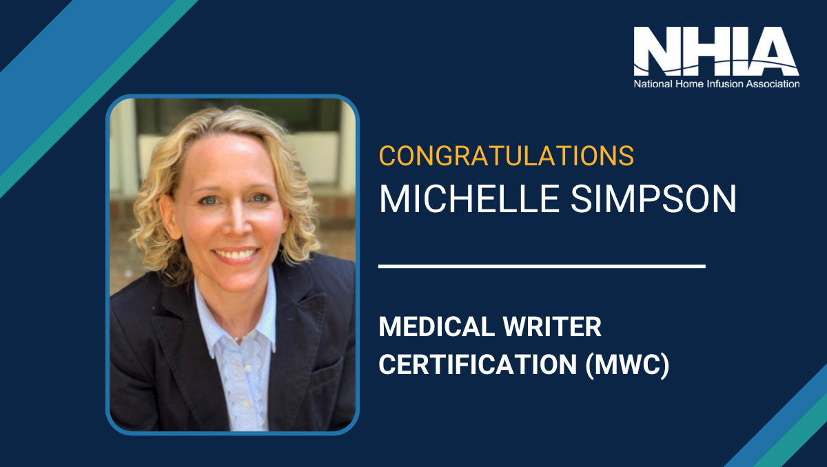 NHIA s Michelle Simpson Earns Medical Writer Certification